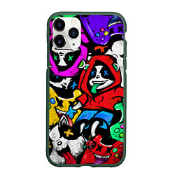 Чехол iPhone 11 Pro матовый Play, цвет: 3D-темно-зеленый