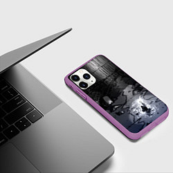 Чехол iPhone 11 Pro матовый Lovecraft Лавкрафт, цвет: 3D-фиолетовый — фото 2