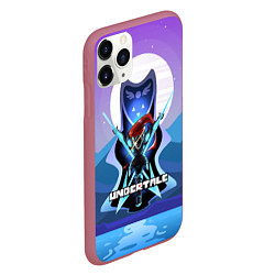 Чехол iPhone 11 Pro матовый Undertale, цвет: 3D-малиновый — фото 2