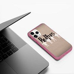 Чехол iPhone 11 Pro матовый The Beatles, цвет: 3D-малиновый — фото 2