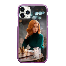 Чехол iPhone 11 Pro матовый Queens Gambit Ход Королевы, цвет: 3D-фиолетовый