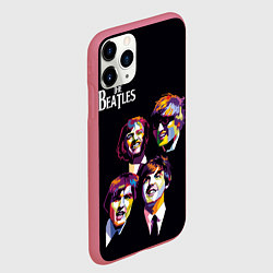 Чехол iPhone 11 Pro матовый The Beatles, цвет: 3D-малиновый — фото 2