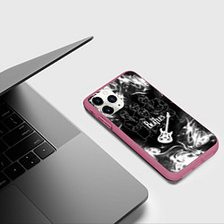 Чехол iPhone 11 Pro матовый The Beatles, цвет: 3D-малиновый — фото 2