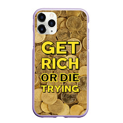 Чехол iPhone 11 Pro матовый Разбогатей, цвет: 3D-светло-сиреневый