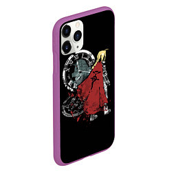 Чехол iPhone 11 Pro матовый Стальной Алхимик, цвет: 3D-фиолетовый — фото 2