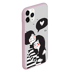 Чехол iPhone 11 Pro матовый Любовь, цвет: 3D-розовый — фото 2