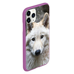 Чехол iPhone 11 Pro матовый Волк, цвет: 3D-фиолетовый — фото 2