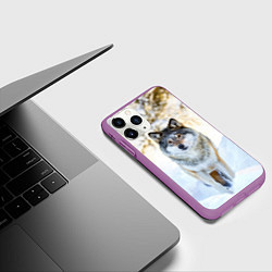 Чехол iPhone 11 Pro матовый Я зимой, цвет: 3D-фиолетовый — фото 2