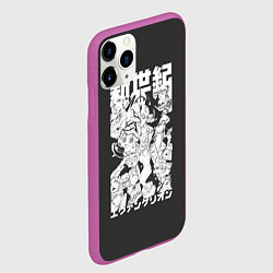 Чехол iPhone 11 Pro матовый Евангилион, цвет: 3D-фиолетовый — фото 2