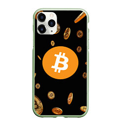 Чехол iPhone 11 Pro матовый BITCOIN, цвет: 3D-салатовый