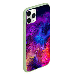Чехол iPhone 11 Pro матовый НЕОНОВЫЕ РАЗВОДЫ, цвет: 3D-салатовый — фото 2