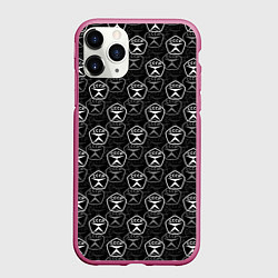 Чехол iPhone 11 Pro матовый СССР ПАТТЕРН, цвет: 3D-малиновый