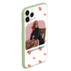 Чехол iPhone 11 Pro матовый Queens Gambit Ход Королевы, цвет: 3D-салатовый — фото 2