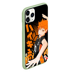 Чехол iPhone 11 Pro матовый ВОЛЕЙБОЛ!! HAIKYUU!!, цвет: 3D-салатовый — фото 2