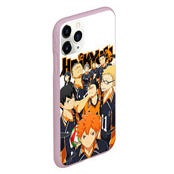 Чехол iPhone 11 Pro матовый ВОЛЕЙБОЛ!! HAIKYUU!!, цвет: 3D-розовый — фото 2