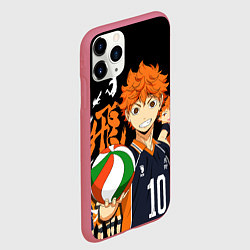 Чехол iPhone 11 Pro матовый ВОЛЕЙБОЛ!! HAIKYUU!!, цвет: 3D-малиновый — фото 2