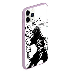 Чехол iPhone 11 Pro матовый ВОЛЕЙБОЛ!! HAIKYUU!!, цвет: 3D-сиреневый — фото 2