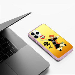 Чехол iPhone 11 Pro матовый Fly High Haikyuu!!, цвет: 3D-розовый — фото 2