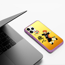 Чехол iPhone 11 Pro матовый Fly High Haikyuu!!, цвет: 3D-фиолетовый — фото 2