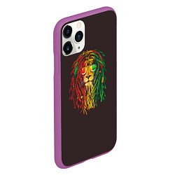Чехол iPhone 11 Pro матовый Bob lion, цвет: 3D-фиолетовый — фото 2