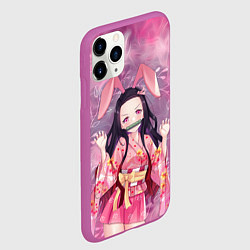 Чехол iPhone 11 Pro матовый Незуко Камадо, цвет: 3D-фиолетовый — фото 2