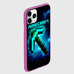 Чехол iPhone 11 Pro матовый Minecraft, цвет: 3D-фиолетовый — фото 2