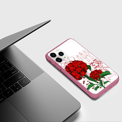 Чехол iPhone 11 Pro матовый Обещанный Неверленд, цвет: 3D-малиновый — фото 2