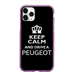 Чехол iPhone 11 Pro матовый Drive a Peugeot!, цвет: 3D-фиолетовый