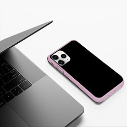 Чехол iPhone 11 Pro матовый ЧЁРНАЯ МАСКА, цвет: 3D-розовый — фото 2