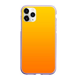 Чехол iPhone 11 Pro матовый Оранжевый градиент, цвет: 3D-светло-сиреневый