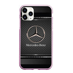 Чехол iPhone 11 Pro матовый MERCEDES BENZ МЕРСЕДЕС БЕНЗ, цвет: 3D-розовый