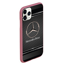 Чехол iPhone 11 Pro матовый MERCEDES BENZ МЕРСЕДЕС БЕНЗ, цвет: 3D-малиновый — фото 2