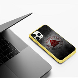 Чехол iPhone 11 Pro матовый Руны, цвет: 3D-желтый — фото 2