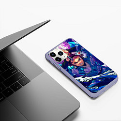 Чехол iPhone 11 Pro матовый Танджиро камадо Клинок Демонов, цвет: 3D-светло-сиреневый — фото 2