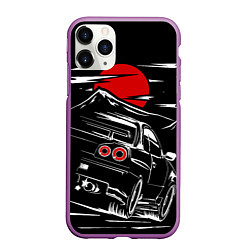 Чехол iPhone 11 Pro матовый Skyline R 34 R34 скайлайн, цвет: 3D-фиолетовый