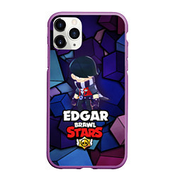 Чехол iPhone 11 Pro матовый BRAWL STARS EDGAR, цвет: 3D-фиолетовый
