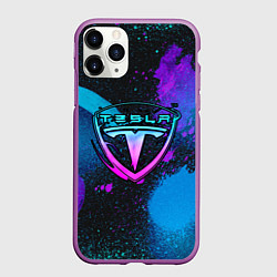 Чехол iPhone 11 Pro матовый TESLA NEON