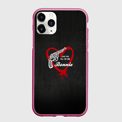 Чехол iPhone 11 Pro матовый Bonnie, цвет: 3D-малиновый