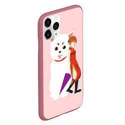 Чехол iPhone 11 Pro матовый Gintama Гинтама, цвет: 3D-малиновый — фото 2