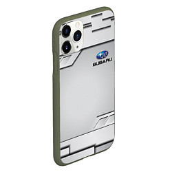 Чехол iPhone 11 Pro матовый SUBARU СУБАРУ, цвет: 3D-темно-зеленый — фото 2