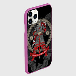 Чехол iPhone 11 Pro матовый Русский богатырь, цвет: 3D-фиолетовый — фото 2