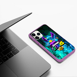 Чехол iPhone 11 Pro матовый Dark Lord Spike Brawl Stars, цвет: 3D-фиолетовый — фото 2