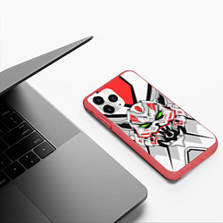 Чехол iPhone 11 Pro матовый Mechanical cat, цвет: 3D-красный — фото 2