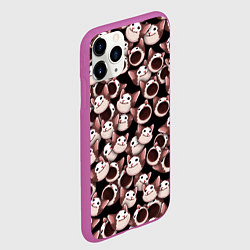 Чехол iPhone 11 Pro матовый Popping cats, цвет: 3D-фиолетовый — фото 2