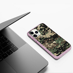 Чехол iPhone 11 Pro матовый Камуфляж Land Rover, цвет: 3D-розовый — фото 2