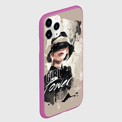 Чехол iPhone 11 Pro матовый Girl Power, цвет: 3D-фиолетовый — фото 2