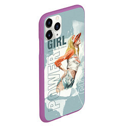 Чехол iPhone 11 Pro матовый Girl Power, цвет: 3D-фиолетовый — фото 2