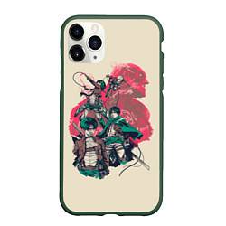 Чехол iPhone 11 Pro матовый Attack on titan Атака титан