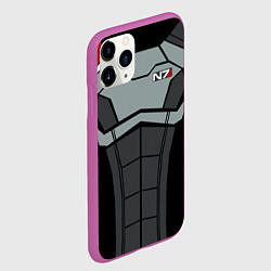 Чехол iPhone 11 Pro матовый КОСТЮМ N7 MASS EFFECT N7 М, цвет: 3D-фиолетовый — фото 2
