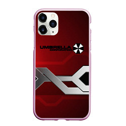Чехол iPhone 11 Pro матовый Umbrella Corp, цвет: 3D-розовый